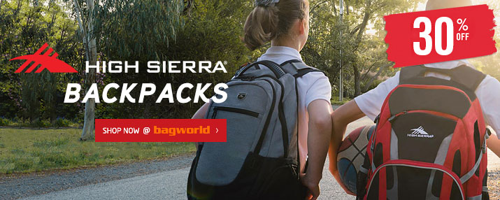 Bagworld where Australia buys its High Sierra Composite V4 bags backpacks duffles luggage